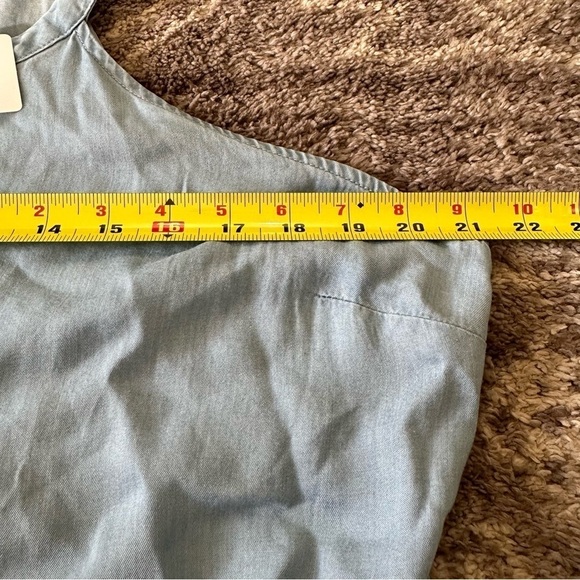 NWT Torrid Chambray Halter Neck Tiered Sleeveless Top Tencel Light Blue 00X - Picture 7 of 7